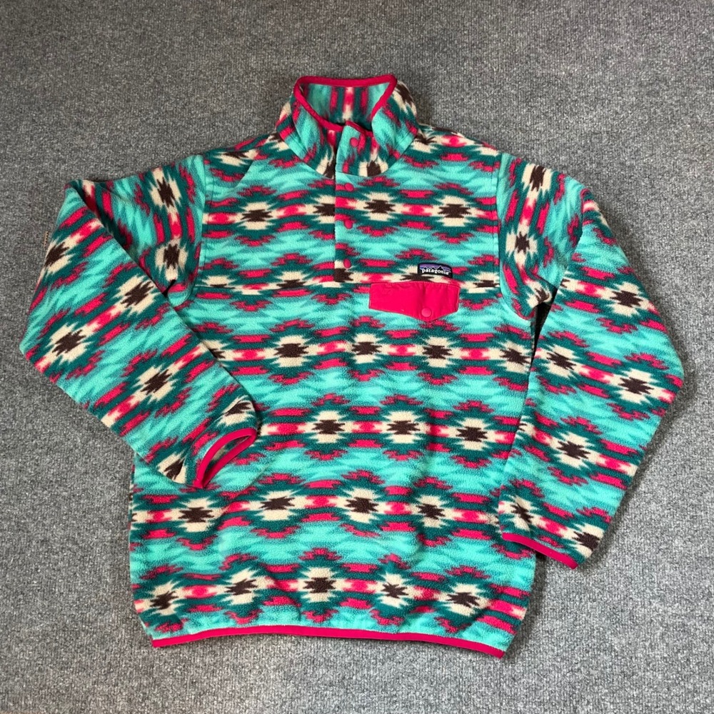Patagonia Synchilla Snap-T Pullover Womens Medium Wild Desert Aztec PrintSweater